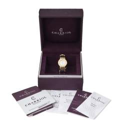 Pre Owned Charriol Mother Of Pearl Stainless Steel Yellow Gold Plated St Tropez Classic 028C.540.326 Women's Wristwatch 24.50 mm
