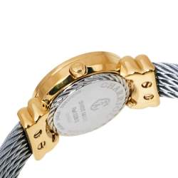 Pre Owned Charriol Mother Of Pearl Stainless Steel Yellow Gold Plated St Tropez Classic 028C.540.326 Women's Wristwatch 24.50 mm