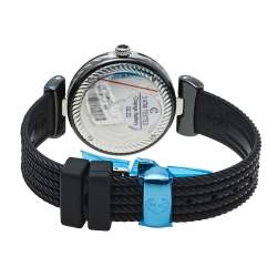 Pre Owned Charriol White Ceramic & Stainless Steel Rubber AEL AE33CB.173.004 Women's Wristwatch 33 mm