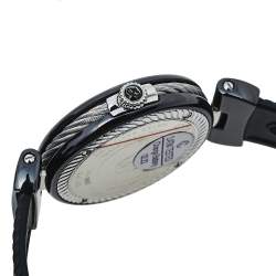 Pre Owned Charriol White Ceramic & Stainless Steel Rubber AEL AE33CB.173.004 Women's Wristwatch 33 mm