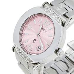 Charriol Pink Stainless Steel Diamonds Colvmbvs CCR38 Women's Wristwatch 38 mm