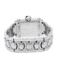Pre Owned Charriol Silver Stainless Steel Diamonds Colvmbvs CCSTRH Women's Wristwatch 25 mm