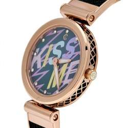 Pre Owned Charriol Mother of Pearl Diamond Two Tone PVD Coated Stainless Steel Forever FE32302016 Women's Wristwatch 32 mm