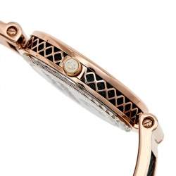 Pre Owned Charriol Mother of Pearl Diamond Two Tone PVD Coated Stainless Steel Forever FE32302016 Women's Wristwatch 32 mm