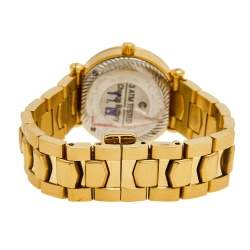 Pre Owned Charriol Champagne Yellow Gold Plated Stainless Steel Colvmbvs CCR30.1N Women's Wristwatch 30 mm