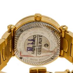 Pre Owned Charriol Champagne Yellow Gold Plated Stainless Steel Colvmbvs CCR30.1N Women's Wristwatch 30 mm