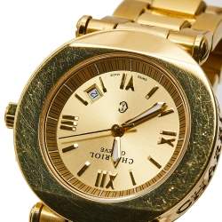 Pre Owned Charriol Champagne Yellow Gold Plated Stainless Steel Colvmbvs CCR30.1N Women's Wristwatch 30 mm