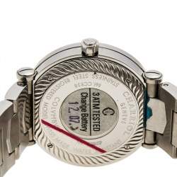 Pre Owned Charriol Pink Stainless Steel Diamonds Colvmbvs CCR38 Women's Wristwatch 38 mm