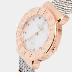 Charriol Mother of Pearl Two Tone Stainless Steel St. Tropez ST30CP1.560.023 Women's Wristwatch 30 mm