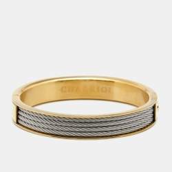 Pre Owned Charriol Mother of Pearl Two Tone Stainless Steel St-Tropez Ref.028/2 Women's Wristwatch 24.5 mm