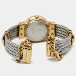 Pre Owned Charriol Mother of Pearl Two Tone Stainless Steel St-Tropez Ref.028/2 Women's Wristwatch 24.5 mm