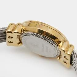 Pre Owned Charriol Mother of Pearl Two Tone Stainless Steel St-Tropez Ref.028/2 Women's Wristwatch 24.5 mm