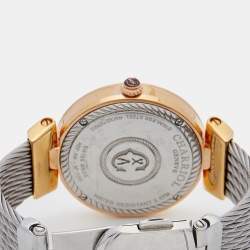 Pre Owned Charriol Mother Of Pearl Rose Gold Plated Stainless Steel Alexandre C Women's Wristwatch 34 mm