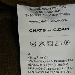 Pre Owned Chat's by C.Dam Brown Jersey Ruche Maxi Skirt S