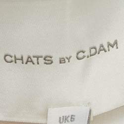 Pre Owned Chats By C.Dam White Crepe Asymmetric Plisse Esther Midi Skirt S