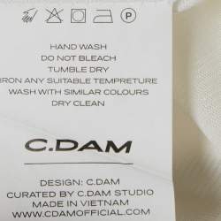 Pre Owned CHATS By C.Dam White Stretch Jersey Bubble Hem Mini Dress S