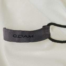 Pre Owned CHATS By C.Dam White Stretch Jersey Bubble Hem Mini Dress S