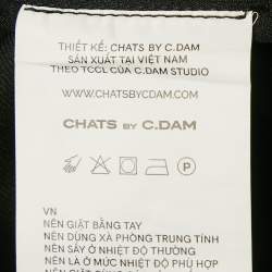 Pre Owned Chats By C.Dam Black Jersey Cut-Out Detail Midi Dress S