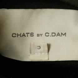 Pre Owned Chats By C.Dam Black Jersey Cut-Out Detail Midi Dress S