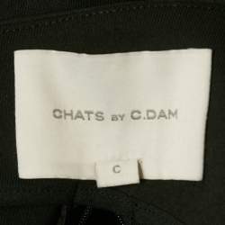 Pre Owned Chats By C.Dam Black Jersey One Shoulder Cut-Out Maxi Dress S