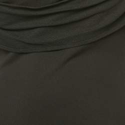 Pre Owned Chats By C.Dam Black Jersey One Shoulder Cut-Out Maxi Dress S