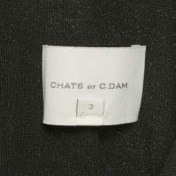 Pre Owned Chats By C.Dam Black Jersey Knit  Deema Al Asadi Midi Dress S