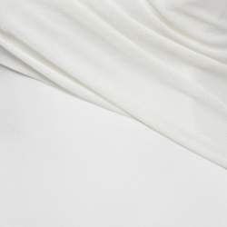 مملوكة مسبقًا Chats By C.Dam White Jersey and Crepe Off-Shoulder Long Dress S