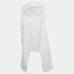 Pre Owned فستان وشورت شاتس باي سي.دام أبيض قماش جيرسي ومجموعة تنورة بقصة مكشوفة صغير (سمول)