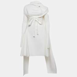 Pre Owned فستان وشورت شاتس باي سي.دام أبيض قماش جيرسي ومجموعة تنورة بقصة مكشوفة صغير (سمول)