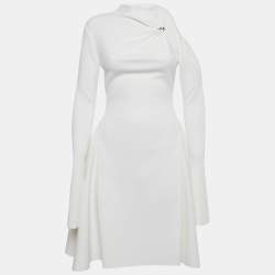 Pre Owned فستان وشورت شاتس باي سي.دام أبيض قماش جيرسي ومجموعة تنورة بقصة مكشوفة صغير (سمول)