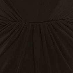 Pre Owned Chats By C.Dam Black Jersey Draped Serena Maxi Dress XS