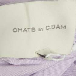 مملوكة مسبقًا فستان شاتس باي سي.دام بنفسجي قماش جيرسي متماثل منسدل كتف سيرافينا صغير جدًا (إكس سمول)