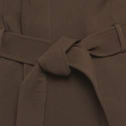 Pre Owned معطف الشاتس باي سي.دام من تويل بني طويل مع حزام إلبيس مقاس صغير