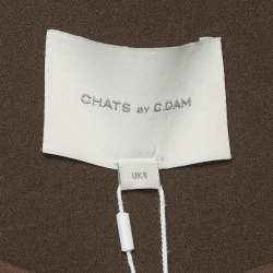 Pre Owned معطف الشاتس باي سي.دام من تويل بني طويل مع حزام إلبيس مقاس صغير