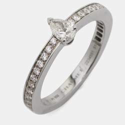 Pre Owned Chaumet Triomphe de Chaumet Diamond Platinum Ring Size 51