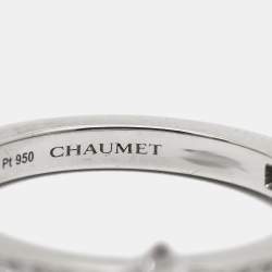 Pre Owned Chaumet Triomphe de Chaumet Diamond Platinum Ring Size 51