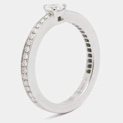 Pre Owned Chaumet Triomphe de Chaumet Diamond Platinum Ring Size 51