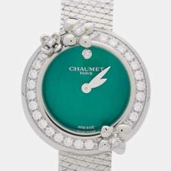 Chaumet Green Stainless Steel Diamond Hortensia Eden W83880-001 Women's Wristwatch 22 mm  