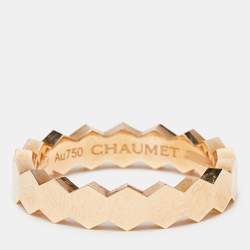 Chaumet Bee My Love 1 Diamond 18k Rose Gold Ring Size 50