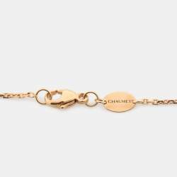 Chaumet Jeux de Liens Turquoise Diamond 18K Rose Gold Harmony Pendant Necklace