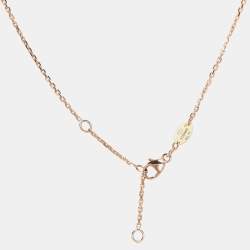 Chaumet Jeux de Liens Harmony Malachite Diamond 18k Rose Gold Small Model Pendant Necklace