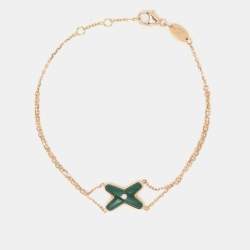 Chaumet Jeux de Liens Malachite Diamonds 18k Rose Gold Bracelet