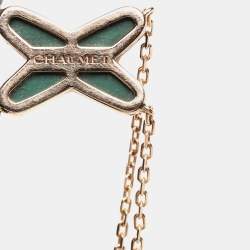 Chaumet Jeux de Liens Malachite Diamonds 18k Rose Gold Bracelet