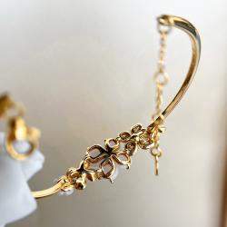 Chaumet 18K Rose Gold Flower Bee My Love Diamond Bracelet