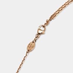 Pre Owned Chaumet Jeux de Liens Lapis Lazuli Diamonds 18k Rose Gold Necklace