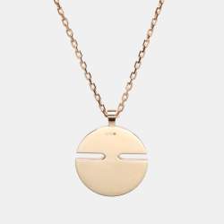 Chaumet Jeux de Liens Harmony Mother of Pearl Diamonds 18k Rose Gold Large Model Pendant Necklace