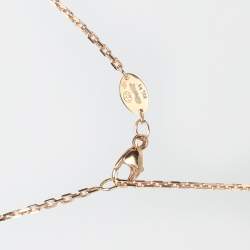 Chaumet Jeux de Liens Harmony Mother of Pearl Diamonds 18k Rose Gold Large Model Pendant Necklace