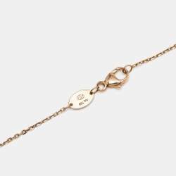 Pre Owned Chaumet Jeux de Liens Mother of Pearl Diamond 18k Rose Gold Necklace