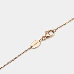 Pre Owned Chaumet Jeux de Liens Mother of Pearl Diamond 18k Rose Gold Necklace