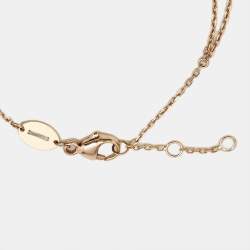 Pre Owned Chaumet Jeux de Liens Mother of Pearl Diamond 18k Rose Gold Bracelet